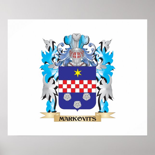 Markovits Coat of Arms - Family Crest Poster (Front)