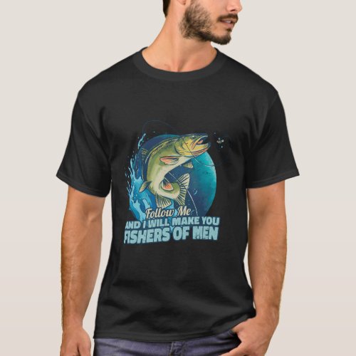 Markus 1 17 Verse Christian Youngership Fishers Of T_Shirt