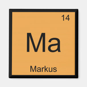Markus Name Chemistry Element Periodic Table Magnet