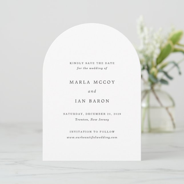 Marla Classic Wedding Save The Date (Standing Front)