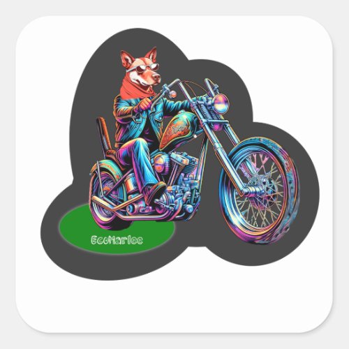 Marlee riding motorbike cut out sticker