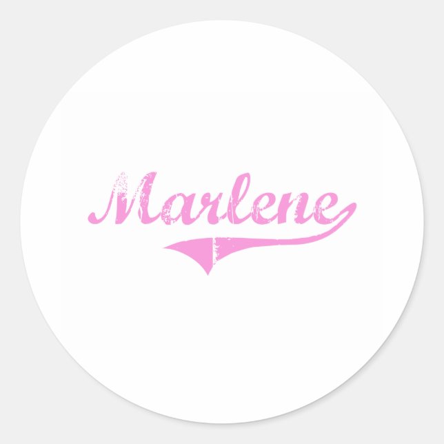 Marlene Classic Style Name Classic Round Sticker (Front)