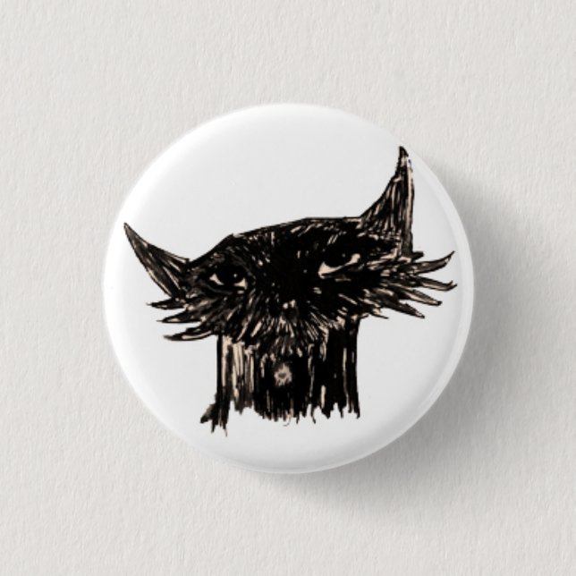 Marley Fish Cartoon Head Pinback Button (Front)