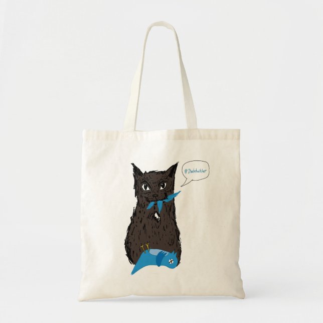 Marley Fish Hates Twitter Tote Bag (Front)