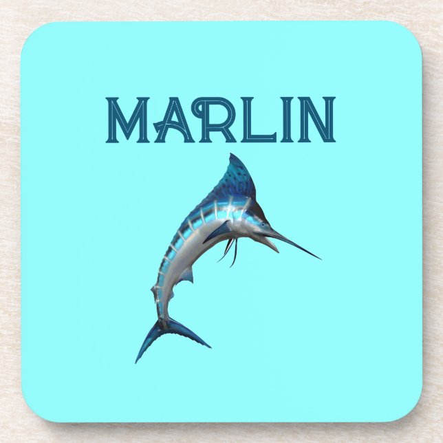 Marlin Beverage Coaster (Front)