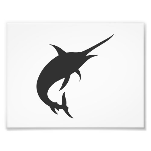 Marlin fish silhouette _ Choose background color Photo Print