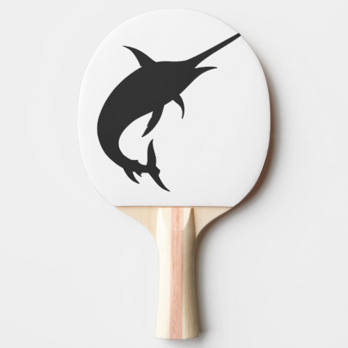 Marlin fish silhouette _ Choose background color Ping Pong Paddle