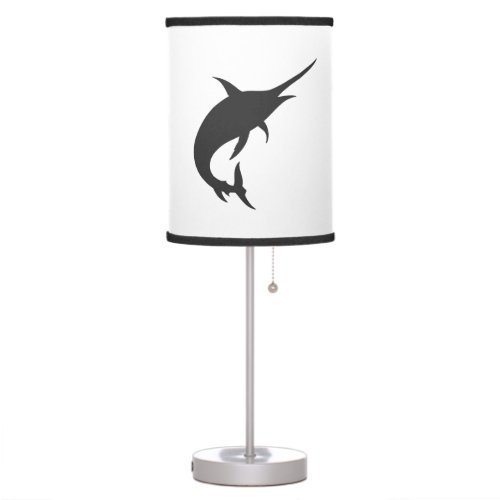 Marlin fish silhouette _ Choose background color Table Lamp