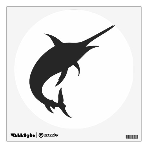 Marlin fish silhouette _ Choose background color Wall Decal