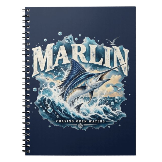 MARLIN Fishing Ocean Adventure Notebook (Front)