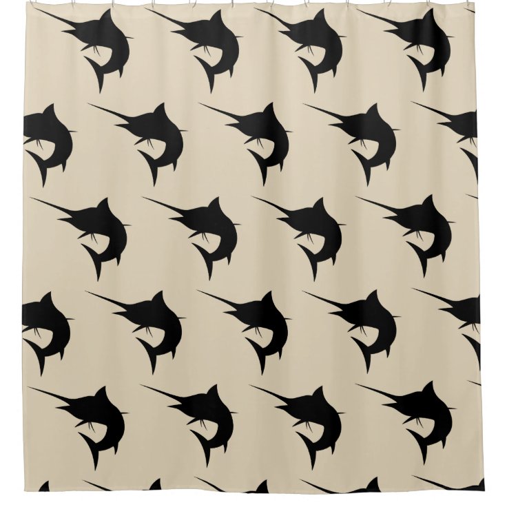 Marlin Fishing Theme Shower Curtain Zazzle