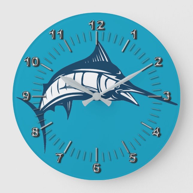 Marlin jumping large clock (Front)