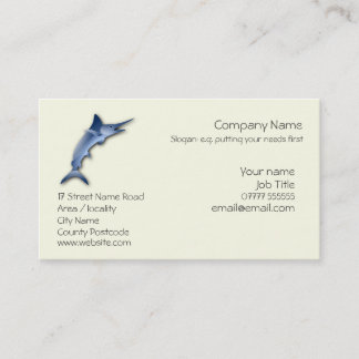 Marlin Logo Big Game Fishing Business Card