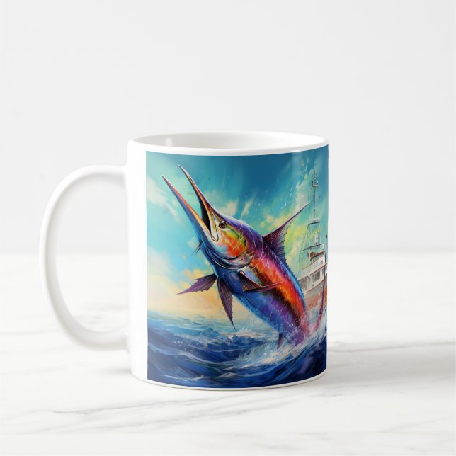Marlin, sailfish coffee mug (Left)