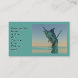 Marlin Sport Fish Print Business Card