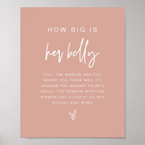 MARLO Boho Blush Pink How Big is Her Belly Game  Poster