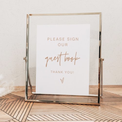 MARLO Boho Earth Toned Beige Guestbook Sign