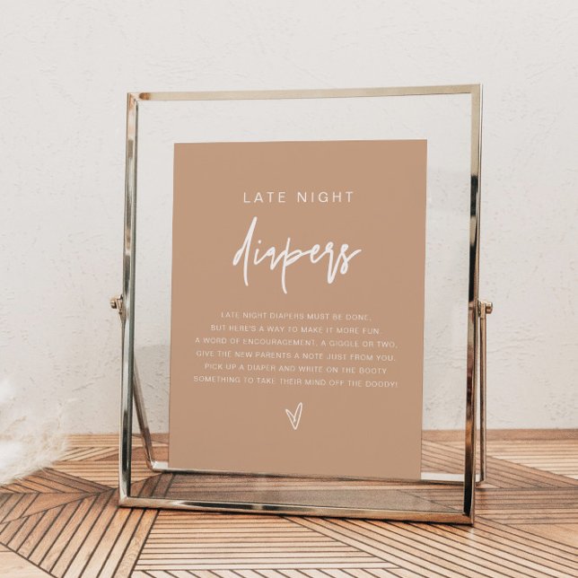 MARLO Boho Earth Toned Late Night Diapers Game Poster (Creator Uploaded)