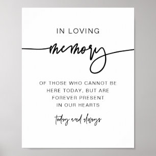 MARLO Bold Contemporary In Loving Memory Sign