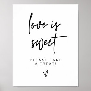 MARLO Bold Contemporary Love is Sweet Treat Favor Poster