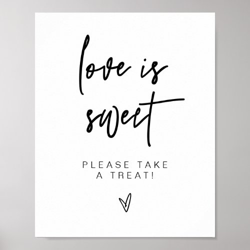 MARLO Bold Contemporary Love is Sweet Treat Favor  Poster