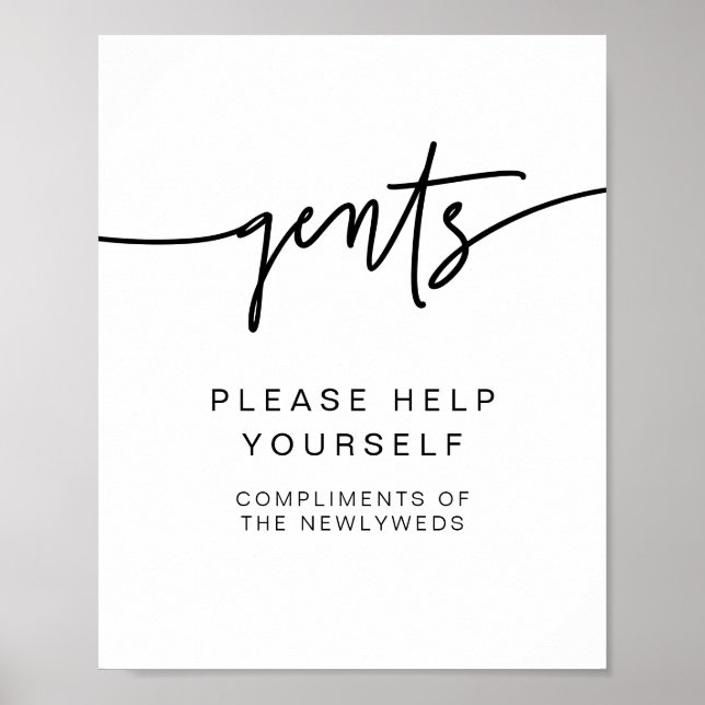 MARLO Bold Modern Gents Bathroom Toiletry Poster (Front)