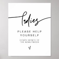 MARLO Bold Modern Ladies Bathroom Toiletry Poster