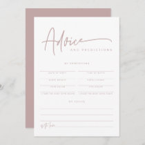 MARLO Dusty Rose Boho Baby Advice & Predictions Invitation