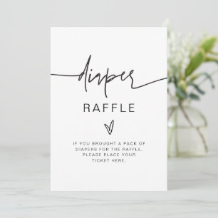MARLO Modern Bohemian Diaper Raffle Game Sign Invitation