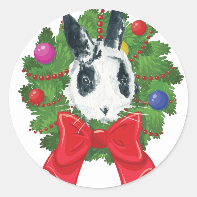 Marlon Bundo Christmas wreath stickers (Front)