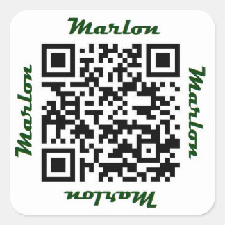 Marlon First Name QR Code Personalized Sticker