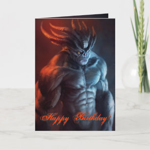 Marloth Grater Demon of Might Birthday Card