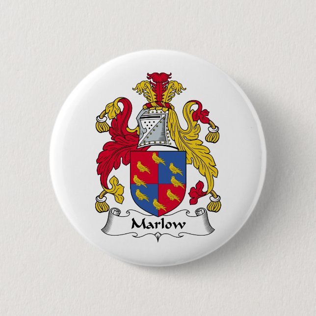 Marlow Family Crest Pinback Button (Front)