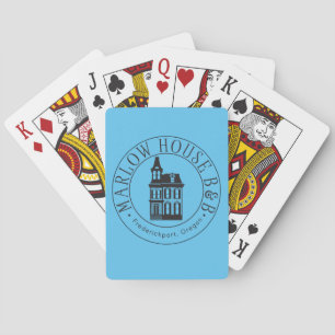 Marlow House B&B Playing Cards in Blue
