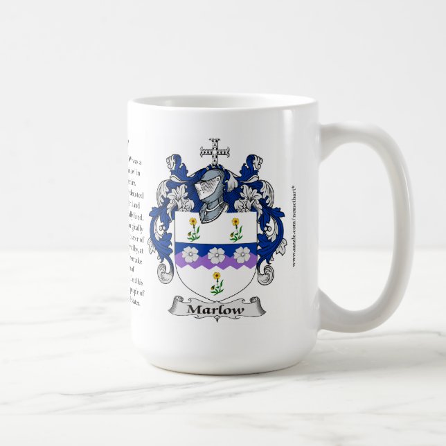 Marlow, the Origin, the Meaning and the Crest Coffee Mug (Right)