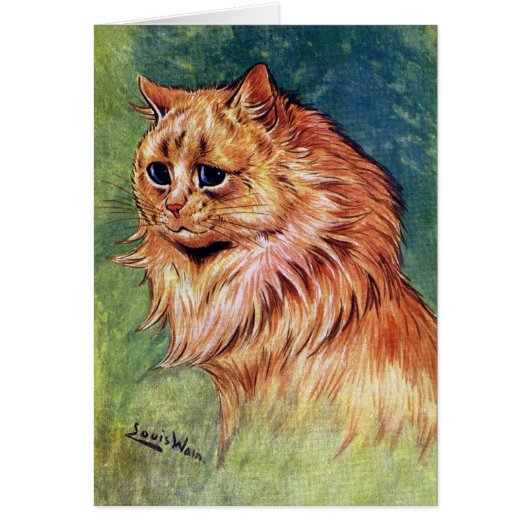 Marmalade Cat with Blue Eyes Cards (Front)