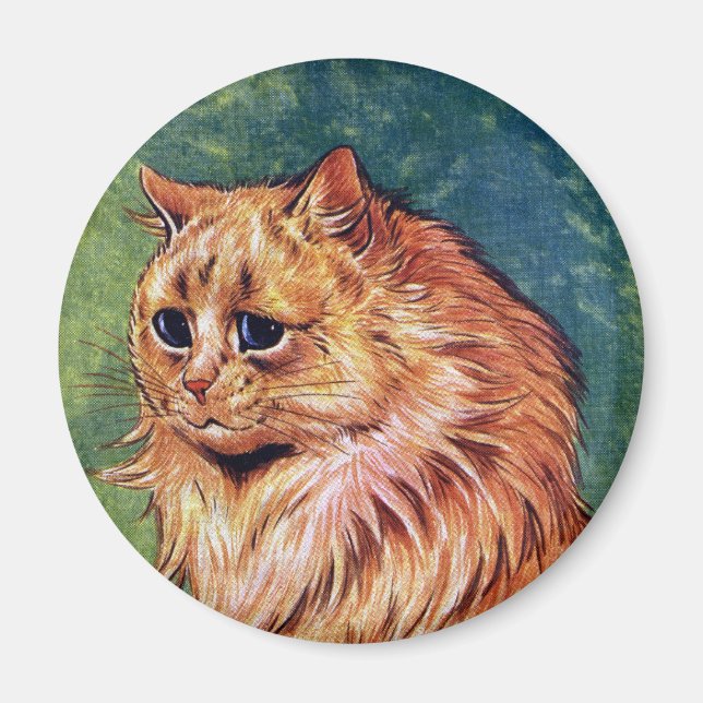 Marmalade Cat with Blue Eyes Magnet (Front)