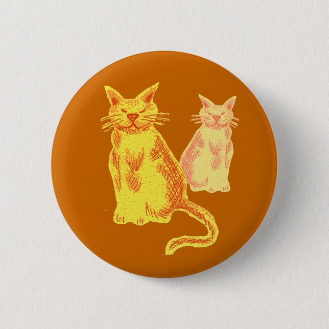 Marmalade cats pinback button (Front)
