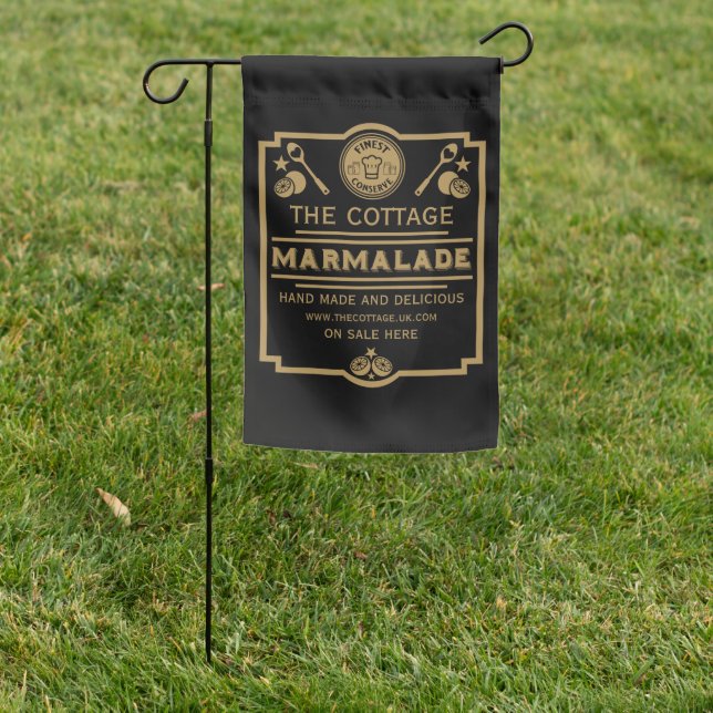 Marmalade Conserve Maker Garden Flag (In SItu)