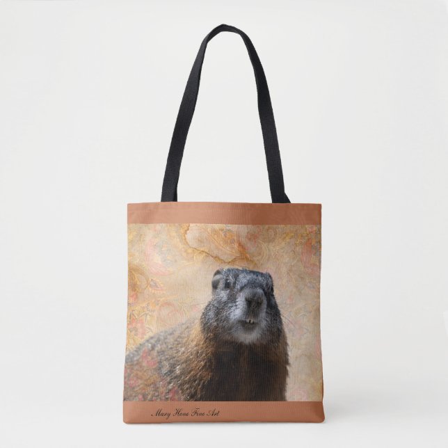 Marmalade Marmot Tote Bag (Front)