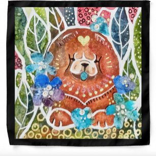 MARMALADE MISS Chow dog furoshiki cloth Bandana
