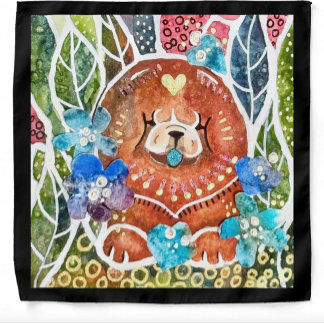 MARMALADE MISS Chow dog furoshiki cloth Bandana