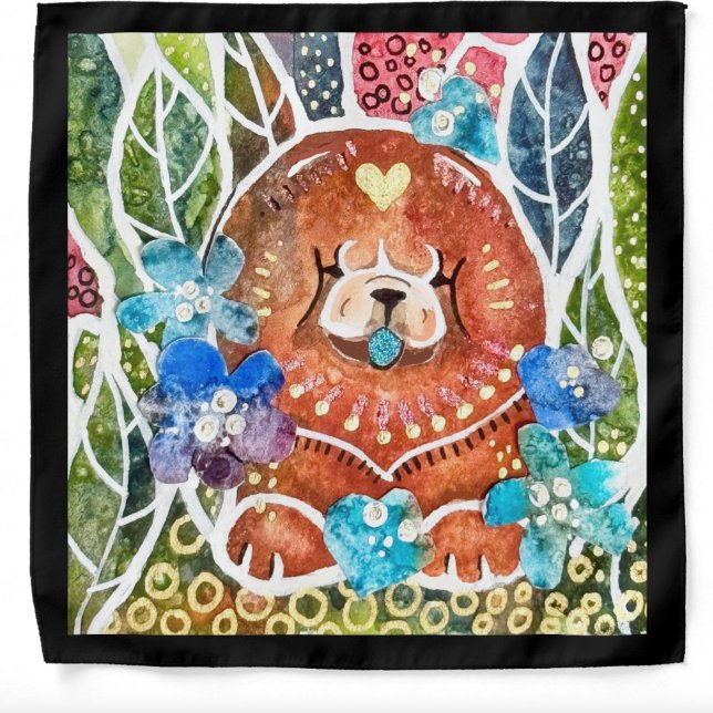 MARMALADE MISS Chow dog furoshiki cloth Bandana (Creator Uploaded)