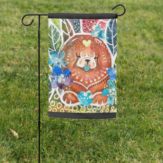 MARMALADE MISS Chow dog  . Garden Flag