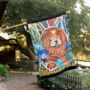 MARMALADE MISS Chow dog  . House Flag