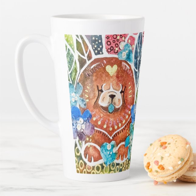 MARMALADE MISS Chow dog  . Latte Mug (In Situ)