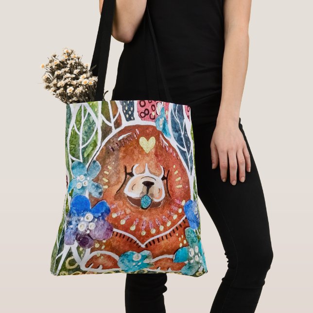 MARMALADE MISS Chow dog  Tote Bag (Close Up)