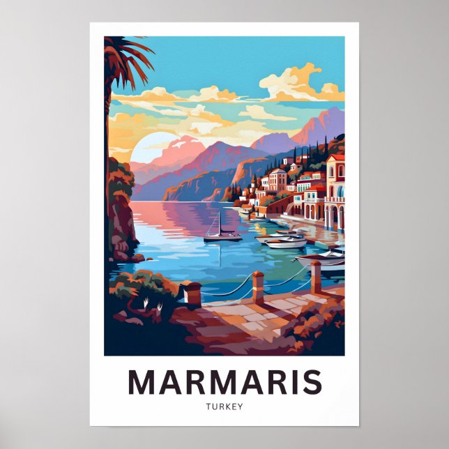 Marmaris Turkey Travel Print (Front)