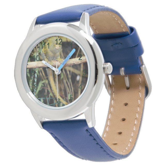 Marmoset Monkey On Alert, Kids Wristwatch (Angled)