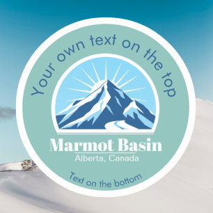 Marmot Basin Alberta Canada Blue Mountain Sticker